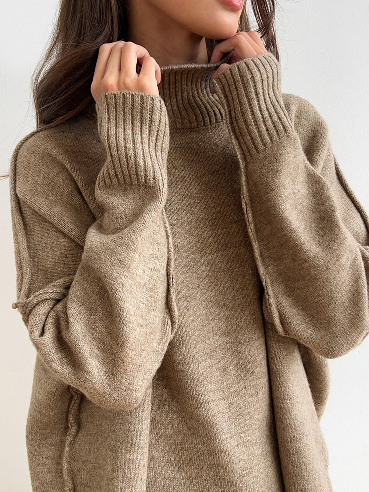 Ensemble Cozy Col Roulé en Maille